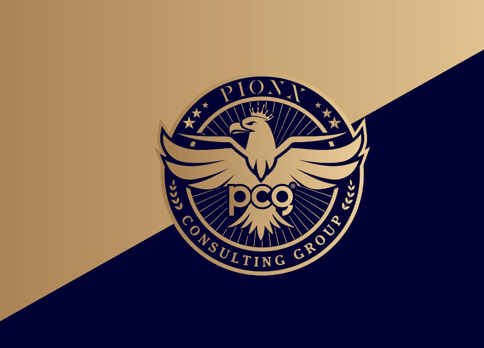 PCG Consulting Group flag, using the supplied design